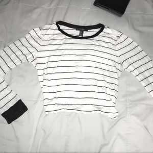 Long Sleeve Black and White Shirt